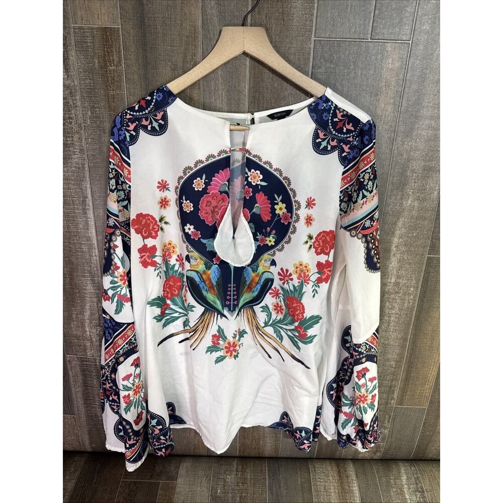 Floryday Floral‎ And Parrot Design Blouse XL